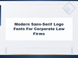 Modern Sans-Serif Logo Fonts for Corporate Law Firms in 2024